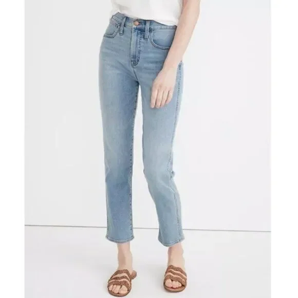 NEW Madewell Supersoft Stovepipe Jeans Plattwood, size 24 - Picture 2 of 16
